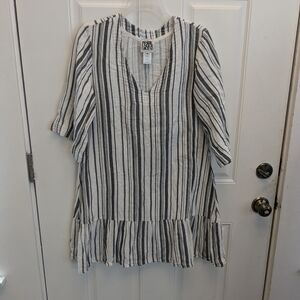 Prairie Underground Striped Tunic Mini Dress